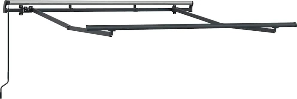 vidaXL Cadru de copertină Manual Antracit 2,5 x 2 m Metal