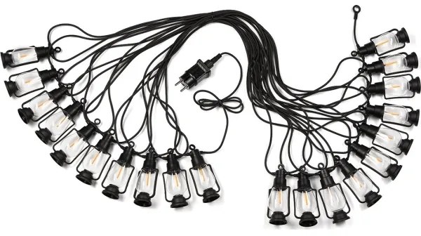 Lanț decorativ de exterior GARLAND 20xLED 20m IP44 alb cald