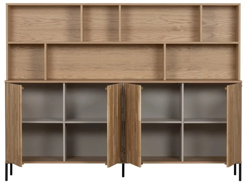Bibliotecă din lemn de stejar 200x150 cm Gravure – WOOOD