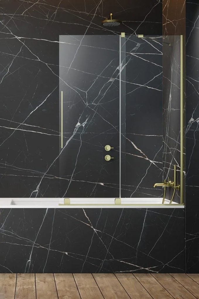 Paravan cada glisant, 170x150 cm, auriu periat, orientare dreapta, Radaway Furo Dreapta