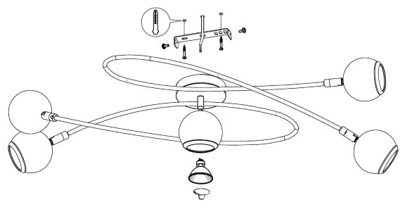 Eglo 94251 - LED Lampa spot LOCANDA 5xGU10-LED/3W/230V