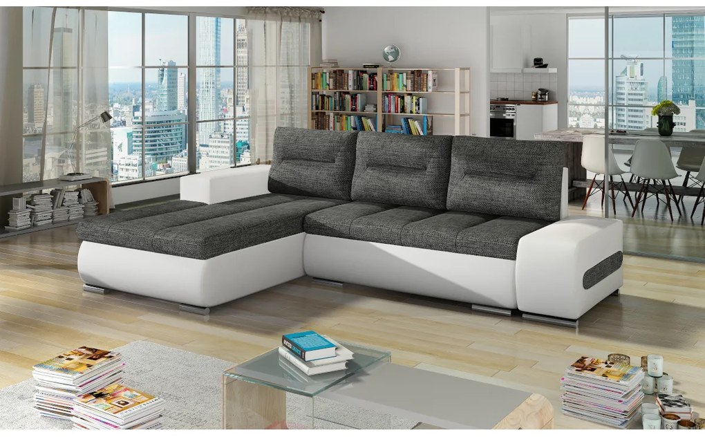 Supermobel Colțar extensibil OTTAVIO, 275x85x180, sawana 14/soft 17, colţ stânga