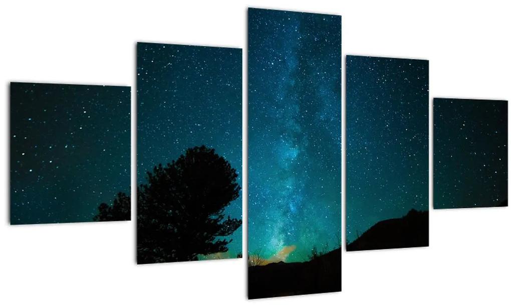 Tablou cu cerul nocturn și stele (125x70 cm), în 40 de alte dimensiuni noi