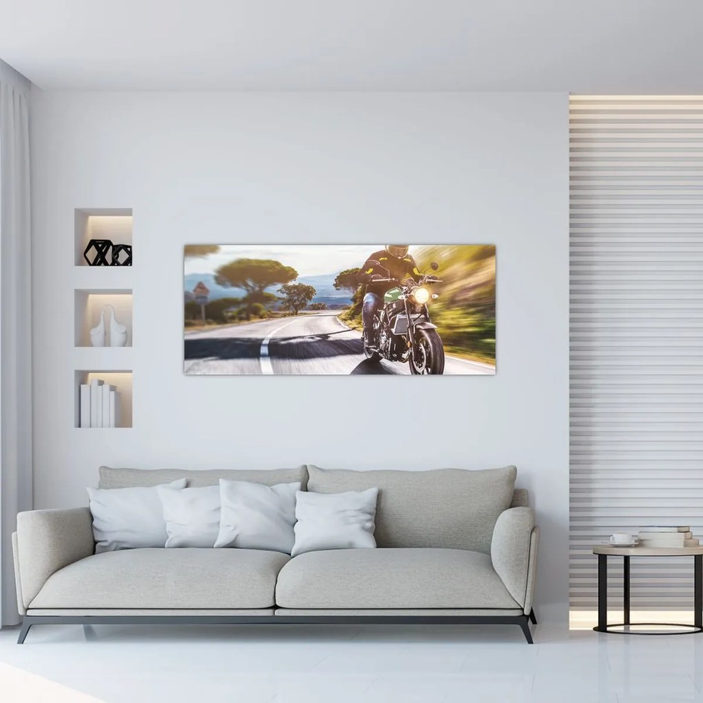 Tablou - Motociclist (120x50 cm)