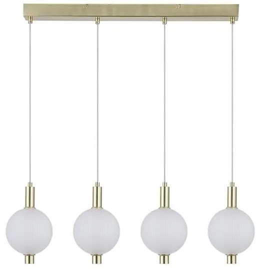 Lustra LED suspendata alama lucios sticla acid Luminique 4Lt