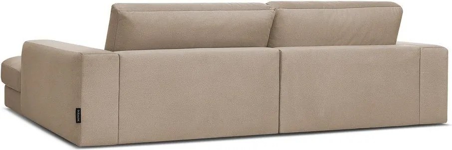 Colțar taupe cu tapițerie din catifea (cu colț pe partea dreaptă/cu șezlong) Sierra – Bobochic Paris