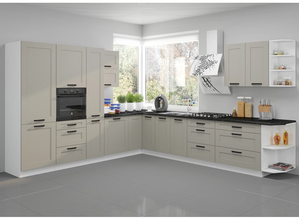 Dulap de bucătărie pentru alimente Lucid 60 DK 210 2F (claygrey + alb). 1045466