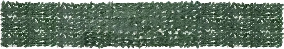 vidaXL Paravan de balcon, frunze verde închis, 500x75 cm