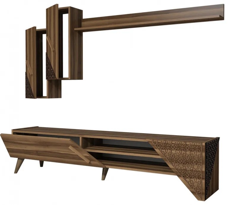 Ansamblu Comoda TV Beril Walnut