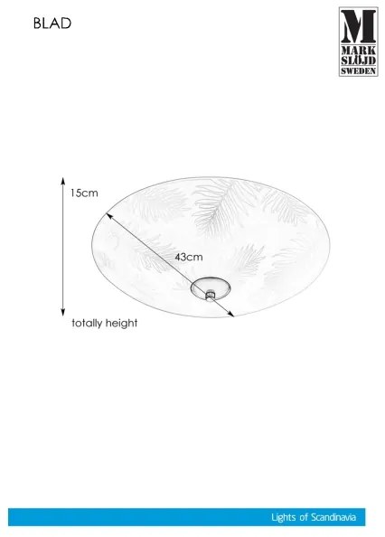 Plafonieră Markslöjd 107755 BLAD 3xE14/40W/230V d. 43 cm