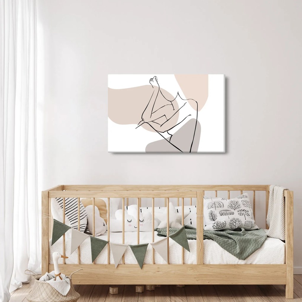 Tablou - Femeie corp linie de artă N⁰1 (90x60 cm)