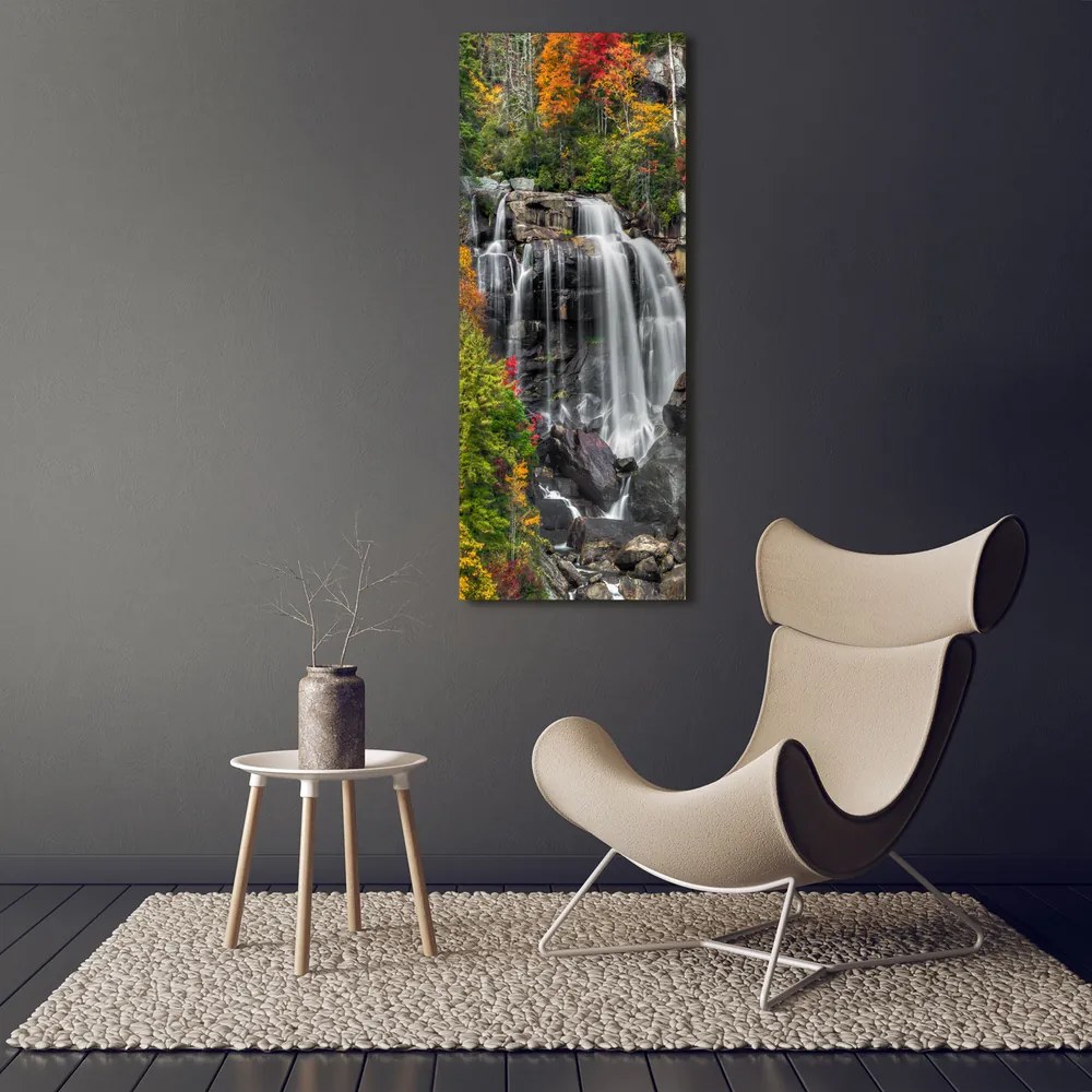 Tablou pe pânză Cascada în toamna