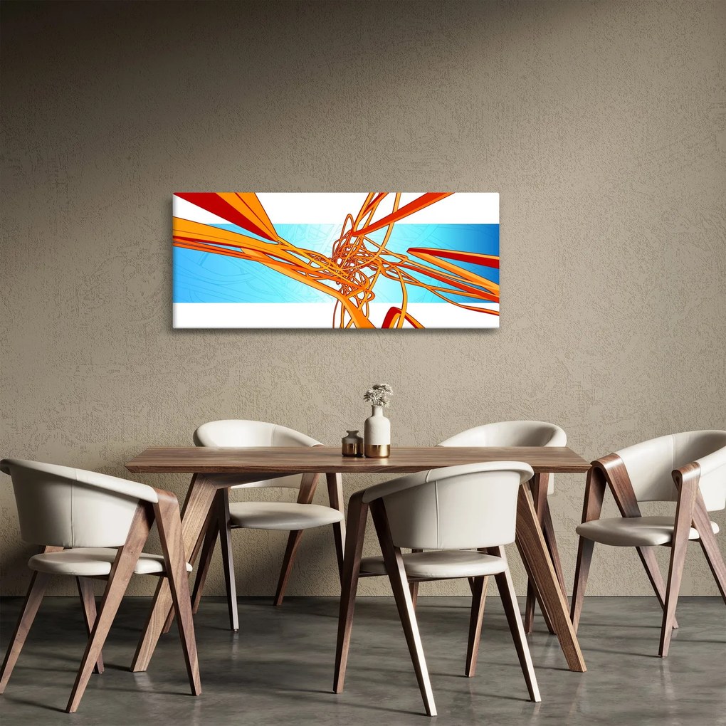Tablou - Linii împletite, abstracție (120x50 cm)