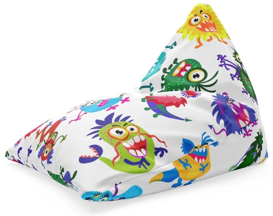 Sac de șezut Triangl monstruleți colorați, colorat