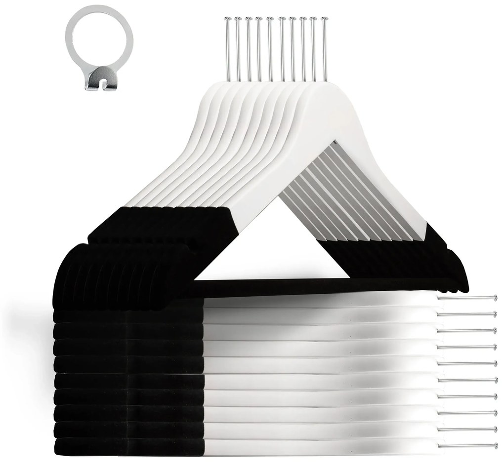 Umeras Hotel cu Antifurt, UnicUtil, cu margini de catifea si design classic, Alb-Negru, UUUM04