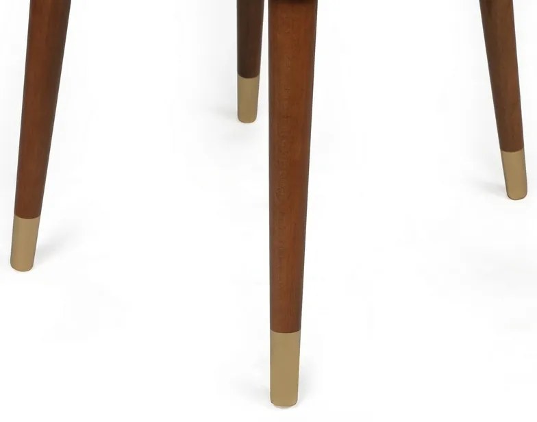 Set de scaune de sufragerie Hugo Beige și Walnut,4 buc.