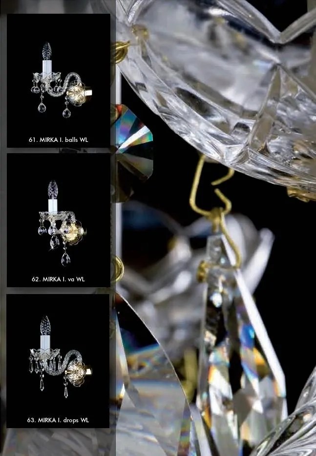 Aplica de perete Cristal Bohemia Exclusive MIRKA I. va WL CE