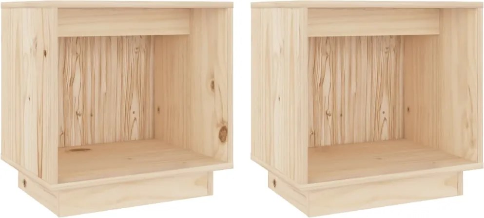 vidaXL Noptiere, 2 buc., 40x30x40 cm, lemn masiv de pin