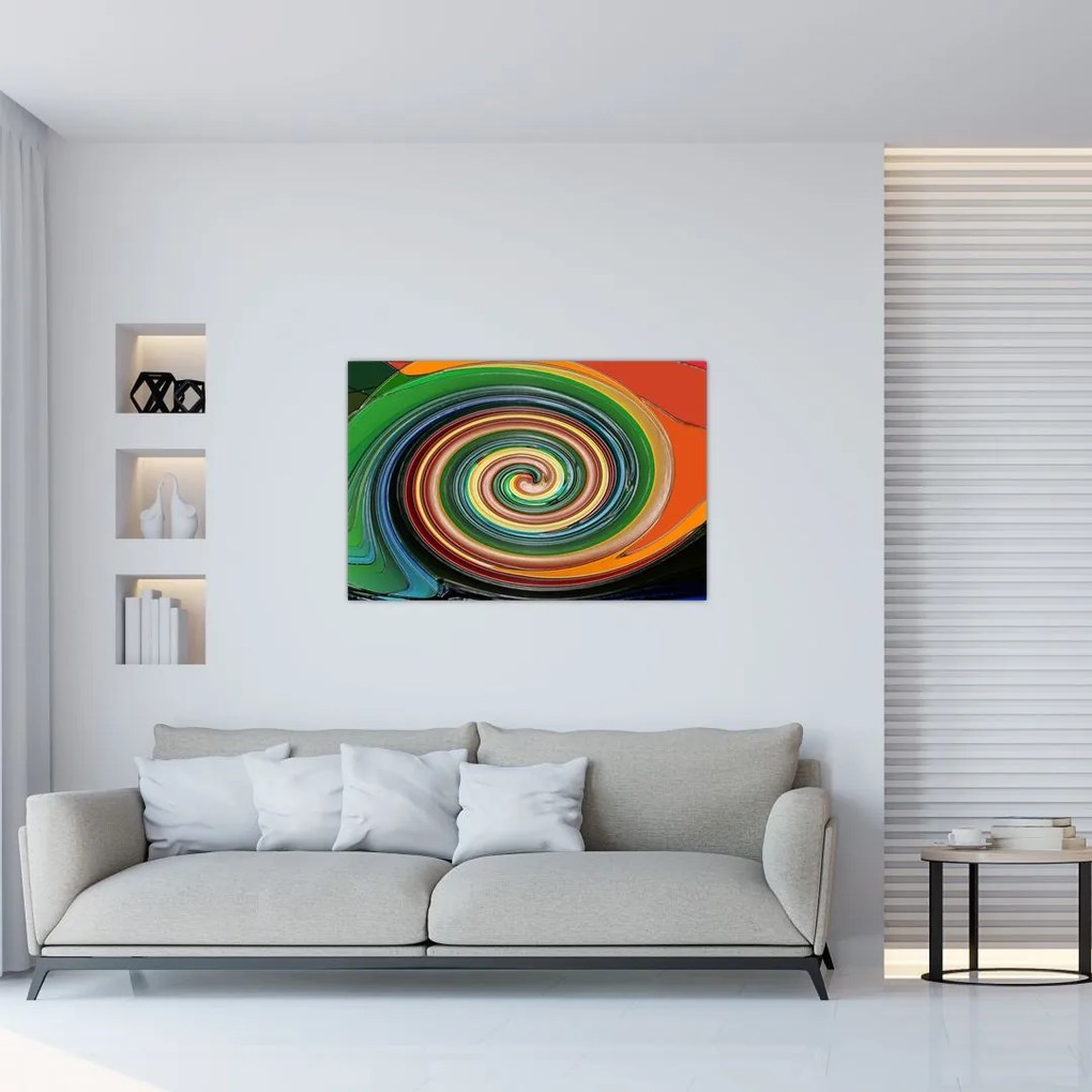 Tablou abstract - spirala colorata (90x60 cm)