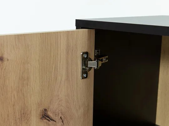 Comodă Oksewo 2D3SZ (Stejar artisan + Negru) . 1103665