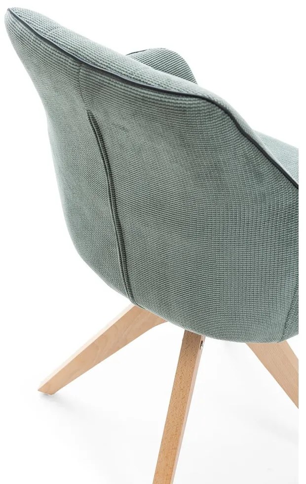 Set de scaune de sufragerie verde cu cotiere 2 buc. tapițat Donatelo – Marckeric