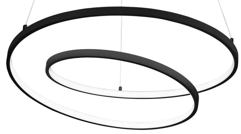 Lustra LED suspendata design modern circular Oz sp d80 dali neagra