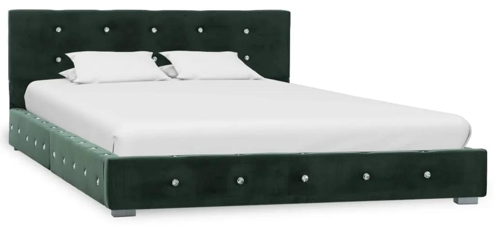 280403 vidaXL Cadru de pat, verde, 120 x 200 cm, catifea
