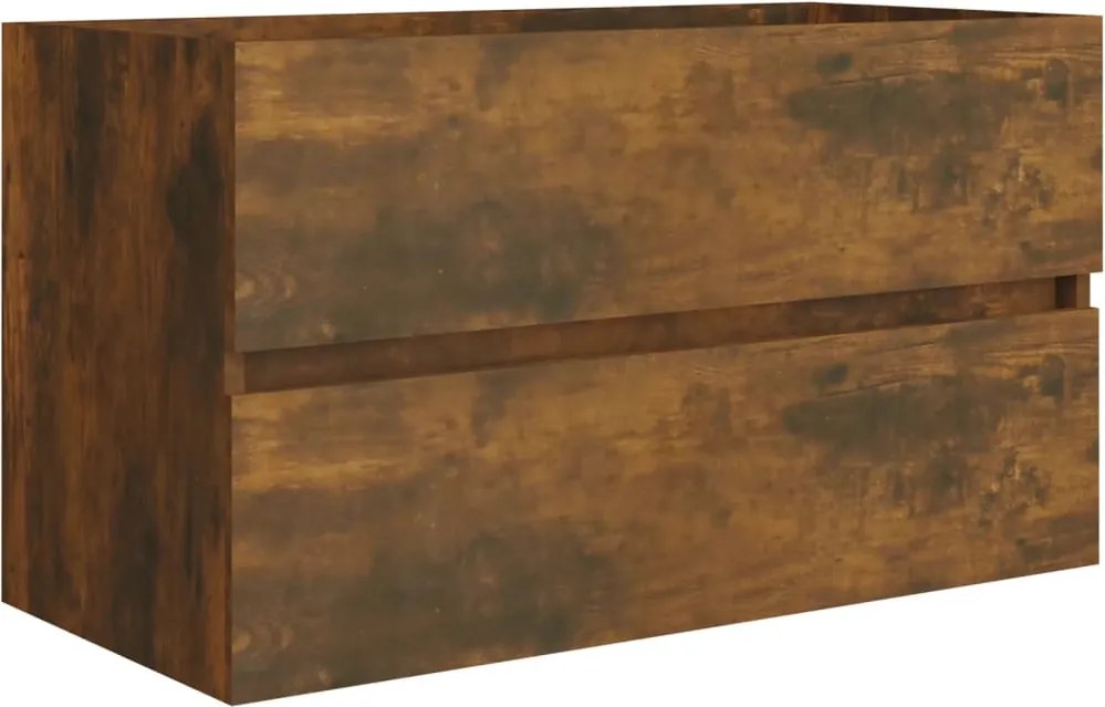 vidaXL Dulap chiuvetă, stejar fumuriu, 80x38,5x45 cm, lemn prelucrat