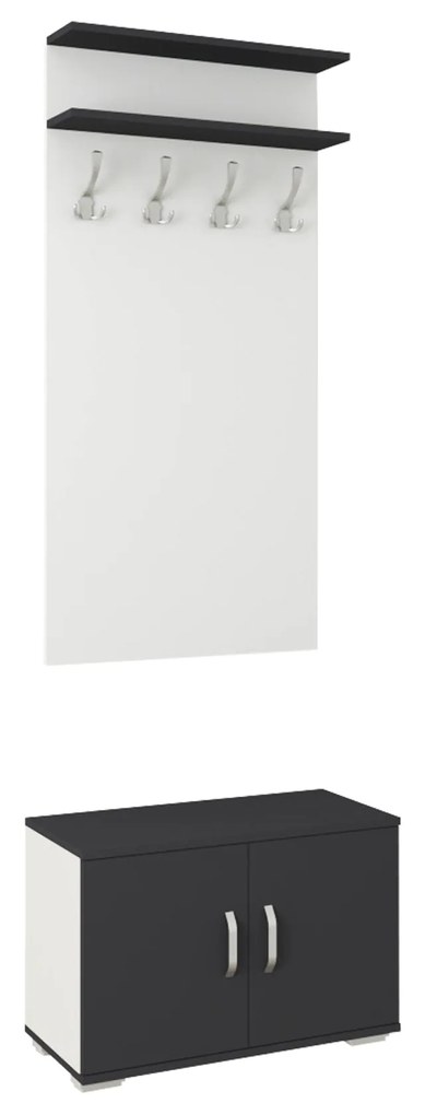 Cuier Como, Antracit/Alb, L 66 cm