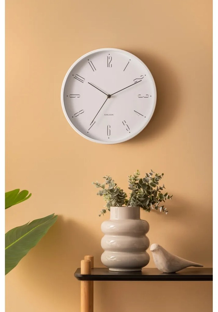 Karlsson 5988WH ceas de perete design alb, dia. 30cm