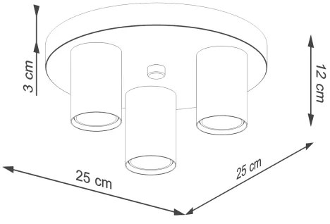 Spot Sollux SL.1466 LAGOS 3xGU10/10W/230V negru