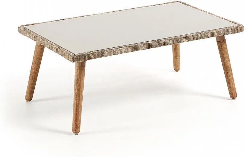 Masa din lemn si ciment pentru cafea 60x100 cm Gillian La Forma