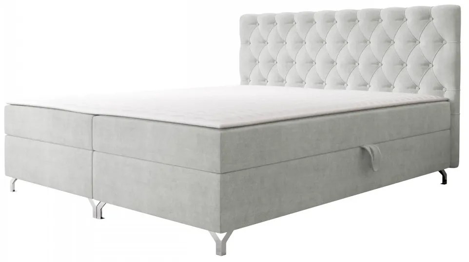 Pat matrimonial 140 cm Jenaks 2 (Verde) (cu somieră și saltea) (cu sp. depozitare). Promo -17%. 1104142