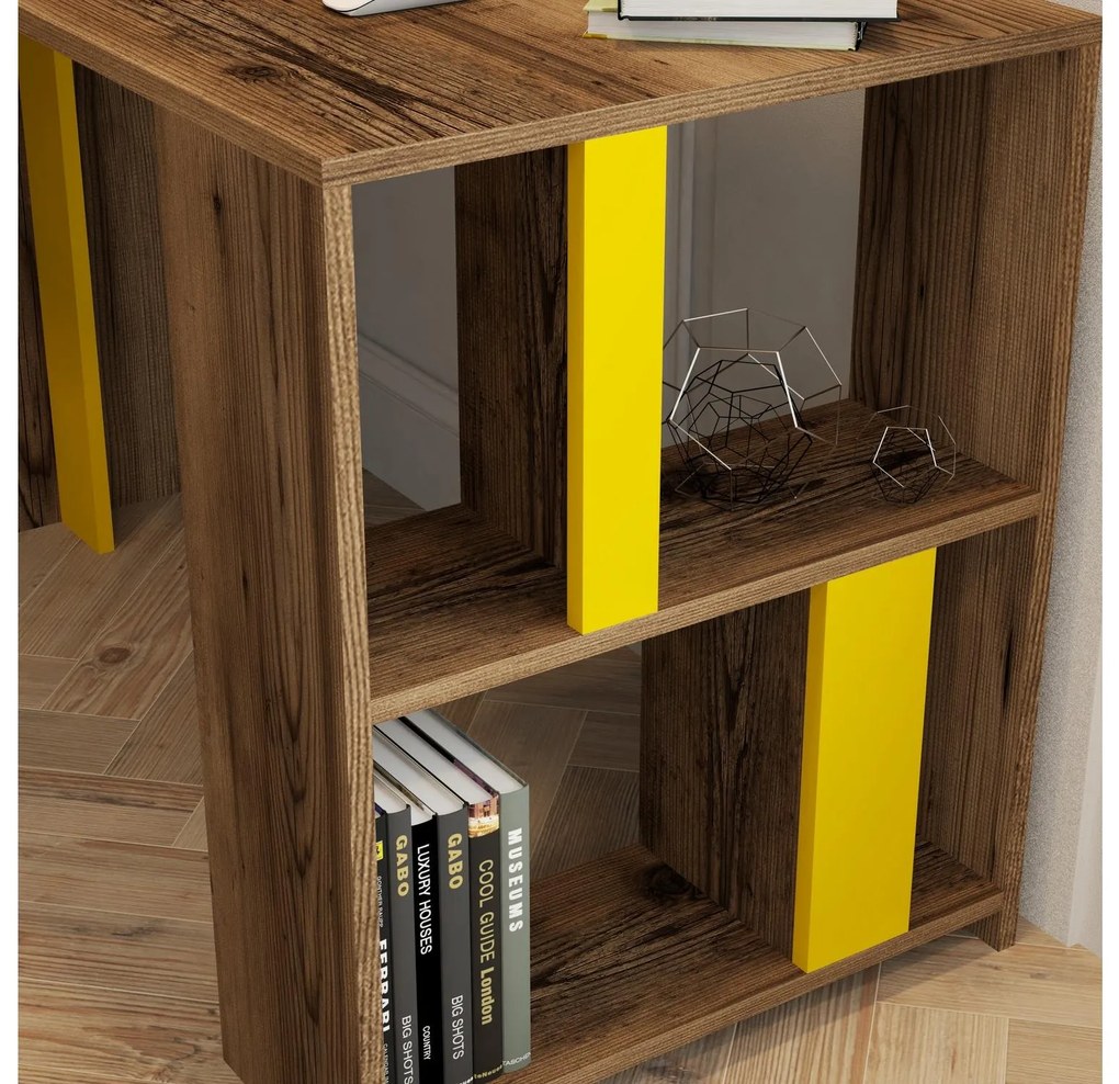 Masă PC Limba (Nuc + Galben). 1088800