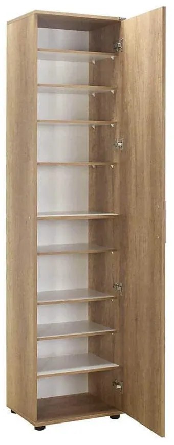 Pantofar Adore Porto, usa reversibila cu oglinda, 10 rafturi, capacitate 20 perechi incaltaminte, 45 x 187 x 36 cm