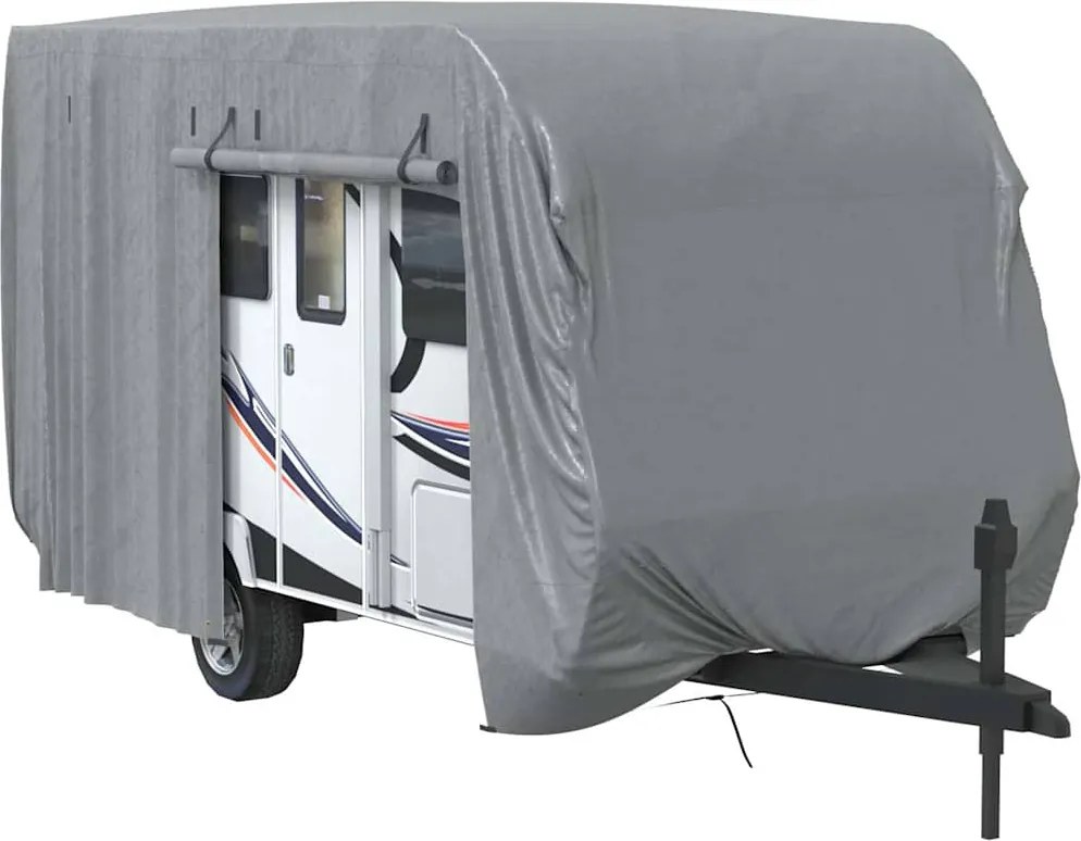 vidaXL Husa de rulota gri 460x250x220 cm Tesatura netesuta