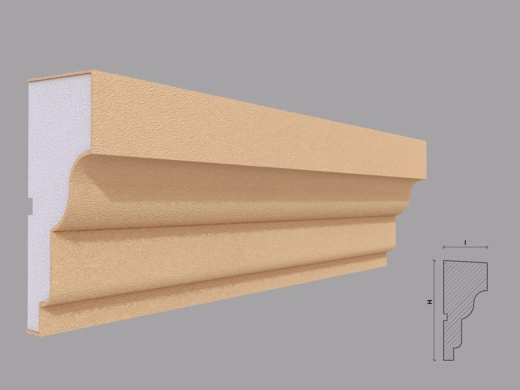 Ancadrament fereastra exterior FP130 dimensiuni 146x63x2000mm