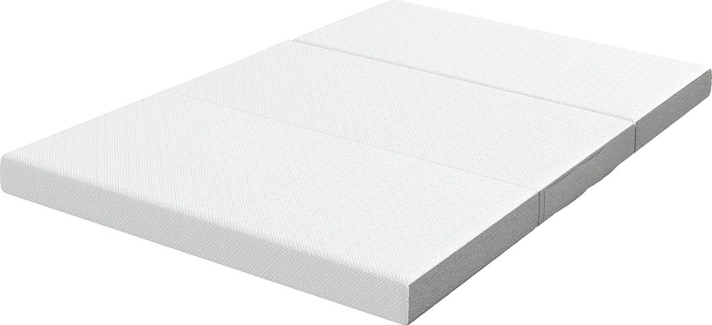 HOMCOM Saltea Pliabilă 195x120cm, 10cm, Husă Lavabilă, Ideală pentru Oaspeți/Camping, Gri | Aosom Romania