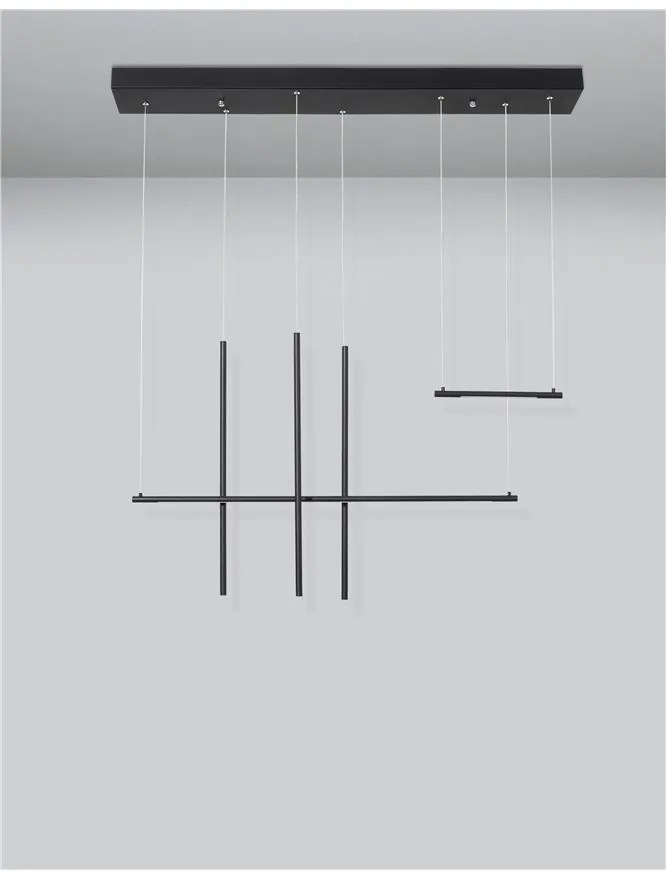 Lustra LED design liniar ELETTRA negru