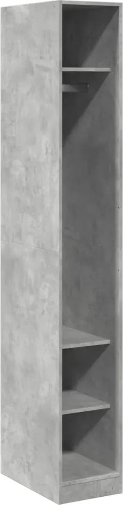 vidaXL Șifonier, gri beton, 30x50x200 cm, lemn prelucrat