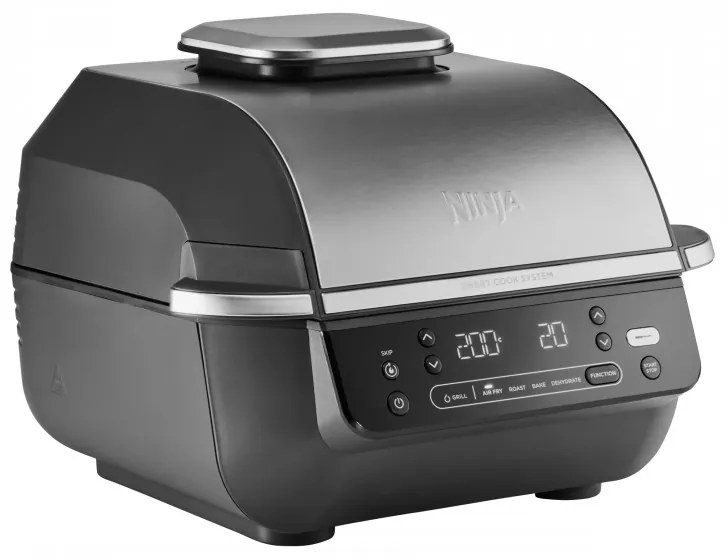Friteuza cu aer cald si grill 5in1 Ninja Foodi Smart EG351EU, 1760W, 5.7 L, Pana la 4 portii, 5 moduri, Cyclonic Air, Smart Cook, Acoperire ceramica, Negru/Inox