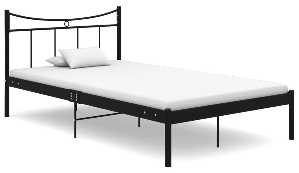 324798 vidaXL Cadru de pat, negru, 120x200 cm, metal