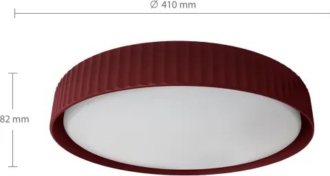 Brilagi-LED Plafonier LED reglabil LUCIA, 48 W, 230 V, Ø 41 cm, roșu + telecomandă