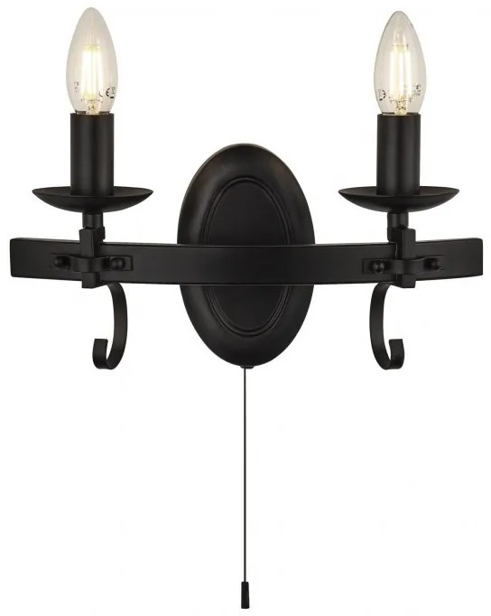 Aplica design rustic Cartwheel III 8902-2BK SRT