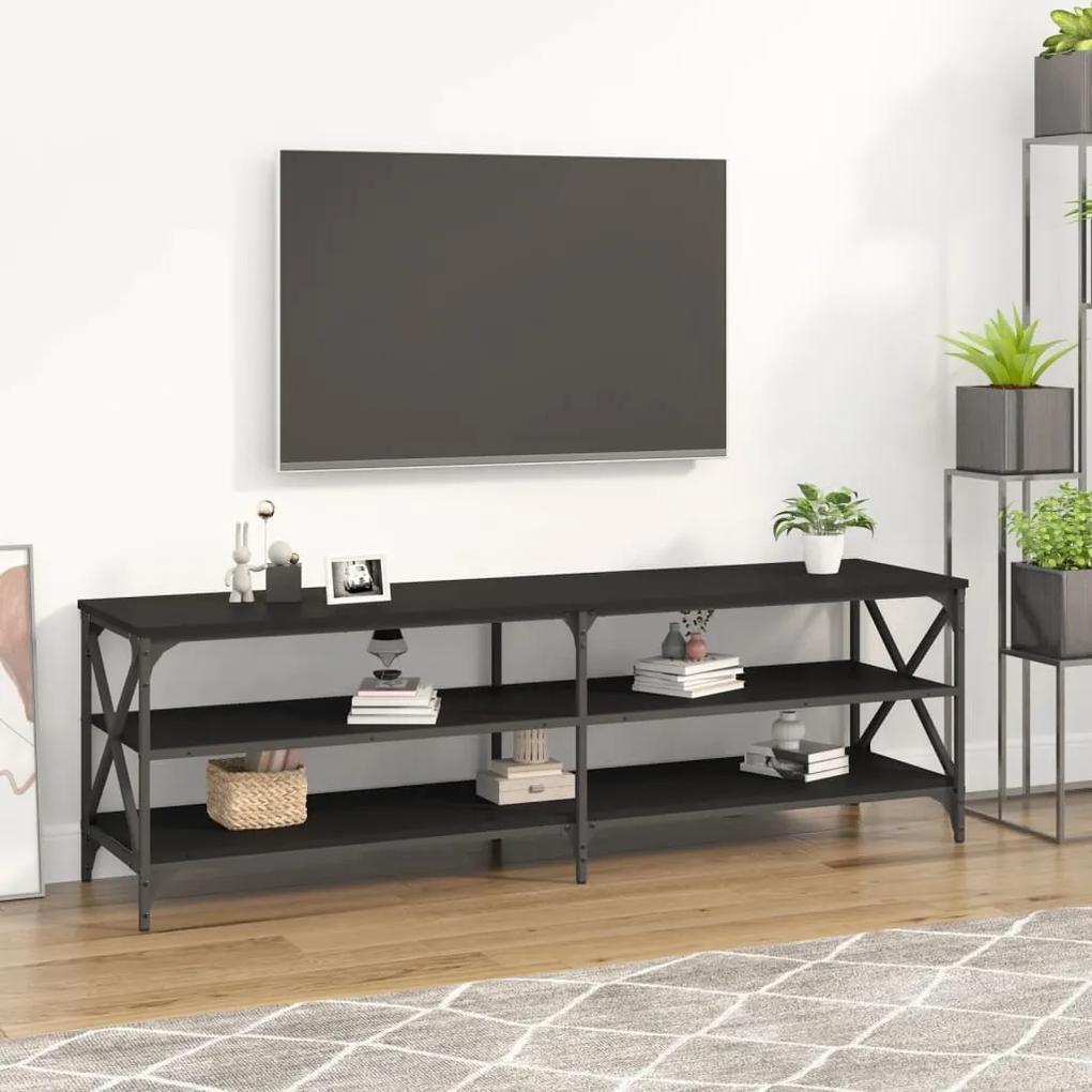 826729 vidaXL Comodă TV, negru, 160x40x50 cm, lemn prelucrat