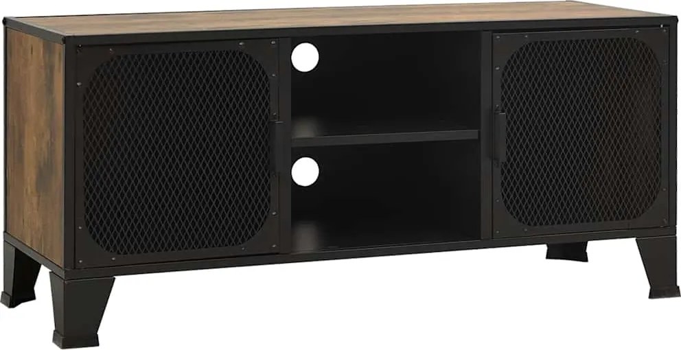 vidaXL Dulap TV ,maro,105x36x47 cm,metal și MDF
