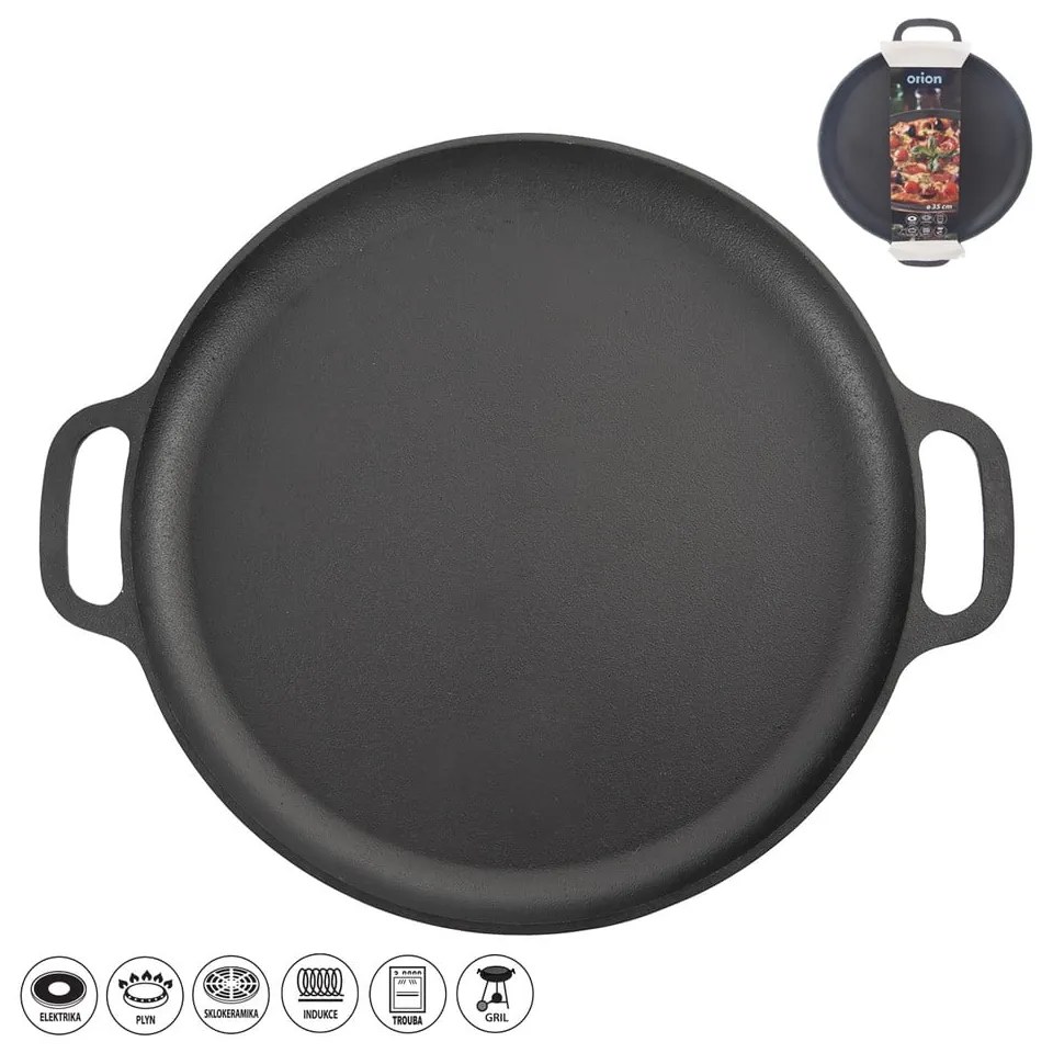 Tigaie tip grill din fontă ø 35 cm LITINA – Orion