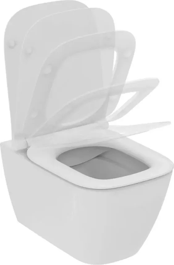 Set vas WC suspendat Ideal Standard I.Life B rimless alb si capac slim softclose