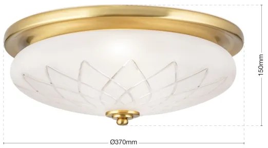 Plafonieră Orion DL 7-791/37 PORTO 2xE27/40W/230V d. 37 cm auriu