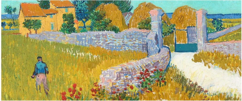 Tablou - Vincent van Gogh, Farmhouse in Provence, reproducere (120x50 cm)